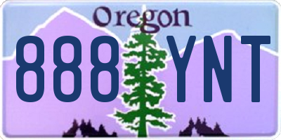 OR license plate 888YNT