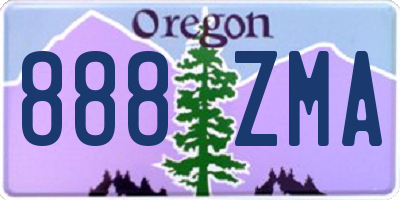 OR license plate 888ZMA