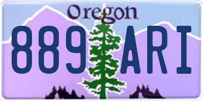OR license plate 889ARI