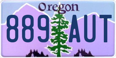 OR license plate 889AUT