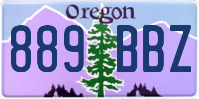 OR license plate 889BBZ