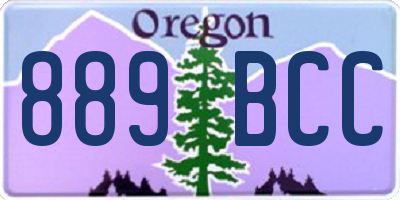 OR license plate 889BCC