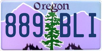 OR license plate 889BLI