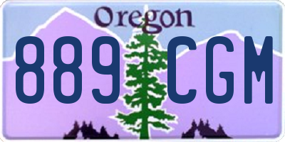 OR license plate 889CGM