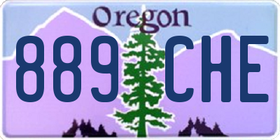 OR license plate 889CHE