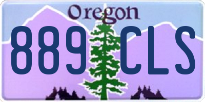 OR license plate 889CLS