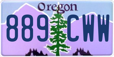 OR license plate 889CWW