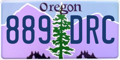 OR license plate 889DRC