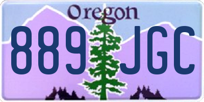 OR license plate 889JGC