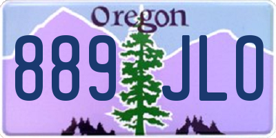 OR license plate 889JLO