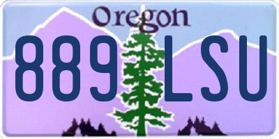 OR license plate 889LSU