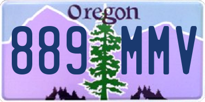 OR license plate 889MMV