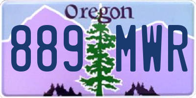 OR license plate 889MWR