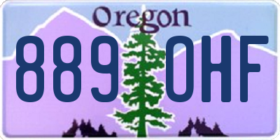 OR license plate 889OHF