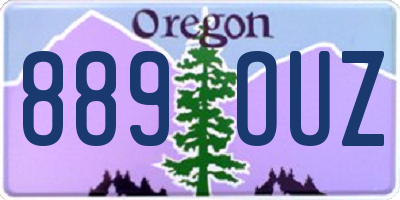OR license plate 889OUZ