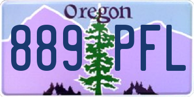 OR license plate 889PFL