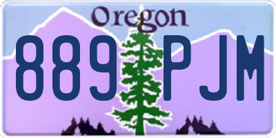 OR license plate 889PJM
