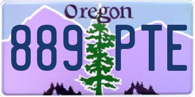 OR license plate 889PTE