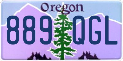 OR license plate 889QGL