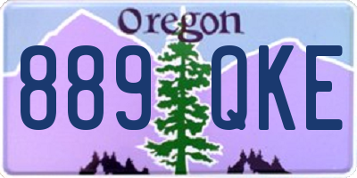 OR license plate 889QKE