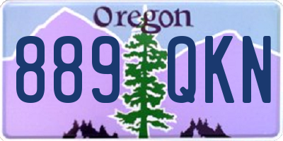 OR license plate 889QKN