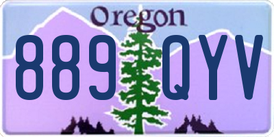 OR license plate 889QYV