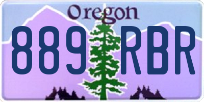 OR license plate 889RBR