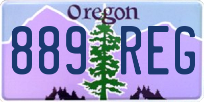OR license plate 889REG