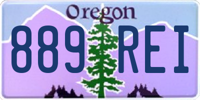 OR license plate 889REI