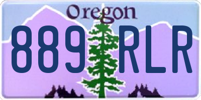 OR license plate 889RLR