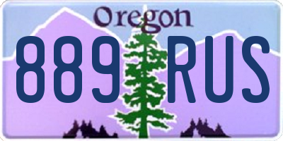 OR license plate 889RUS