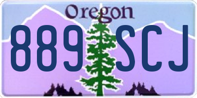 OR license plate 889SCJ