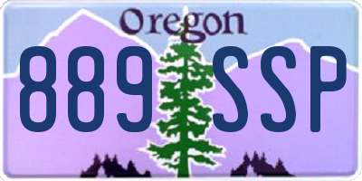 OR license plate 889SSP