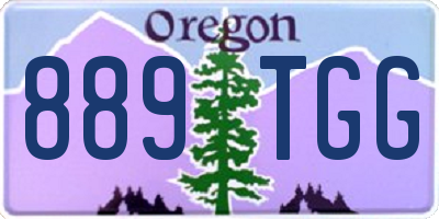 OR license plate 889TGG