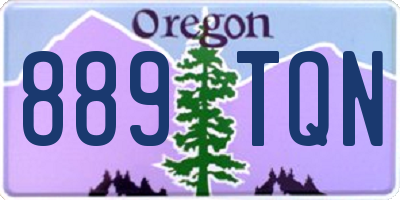 OR license plate 889TQN