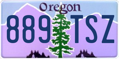 OR license plate 889TSZ