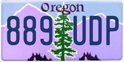 OR license plate 889UDP