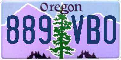 OR license plate 889VBO