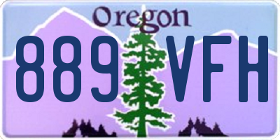 OR license plate 889VFH