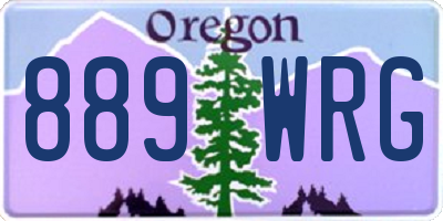 OR license plate 889WRG
