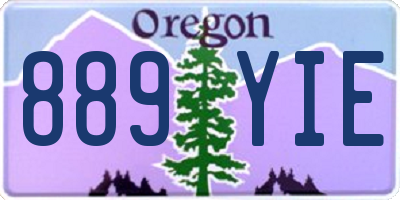 OR license plate 889YIE