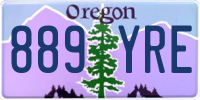OR license plate 889YRE