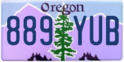 OR license plate 889YUB