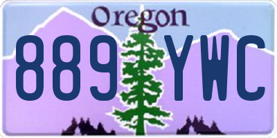 OR license plate 889YWC