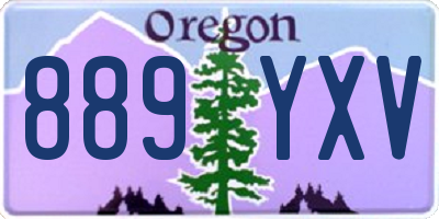 OR license plate 889YXV