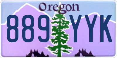 OR license plate 889YYK