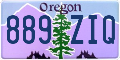 OR license plate 889ZIQ