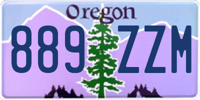 OR license plate 889ZZM