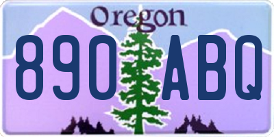 OR license plate 890ABQ