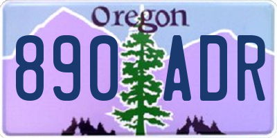 OR license plate 890ADR